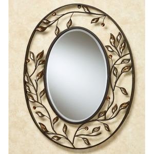 Espejo de pared para decoración del hogar, diseño interior con motivos de hojas, espejo decorativo clásico y moderno, múltiples diseños de acabado. - Product Image 1