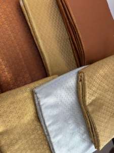 Tissu de soie brocart de luxe en gros, matériau jacquard en soie de mûrier pour robe de mariée, tissu floral Banarasi pour ameublement domestique - Product Image 4