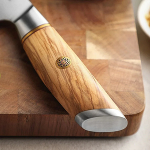 Couteau à fileter artisanal en acier inoxydable avec manche en bois, étui en cuir, lame de 8-9,9 pouces, design moderne ambidextre - Product Image 2