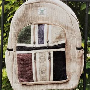 กระเป๋าเป้นักเรียนแฟชั่นยูนิเซ็กซ์พร้อมเชือกซับในทำจากผ้าฝ้ายธรรมชาติที่จับแบบถอดออกได้ - Product Image 1