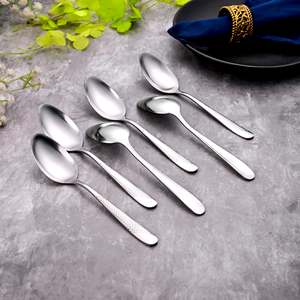 Mini Majestic <b>Set</b> of 6 Stainless Steel Spoons Long Handle Soup and Tea Serving Spoons Commercial Use <b>PC</b> Material - Product Image 4