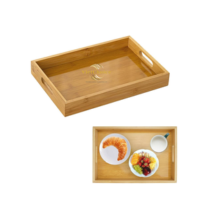 Bandeja <span class=keywords><strong>de</strong></span> Almacenamiento Rectangular <span class=keywords><strong>de</strong></span> Bambú Vietchoice, Apilable, Acabado Natural, Diseño Minimalista <span class=keywords><strong>para</strong></span> Uso en Mesa, Ecológica - Product Image 3