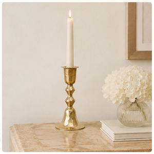 Handcrafted Hammered Gold <b>Brass</b> Taper Candle Holder Luxury Antique Metallic <b>Candlestick</b> Stand for Wedding Centerpieces - Product Image 2
