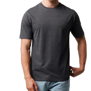 T-shirts pour hommes en polyester/coton de haute qualité, logo personnalisé, respirants, décontractés, col rond, service OEM, t-shirts pour hommes personnalisés - Product Image 2