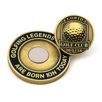 Marqueurs de balle de golf promotionnels personnalisés en métal, bon marché, en gros, pour impression, type jeton de poker – Portables, pour usage intérieur/extérieur, cadeaux d'affaires