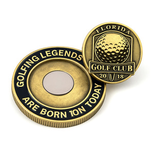 promotional cheap bulk custom Metal Printing ball markers <b>golf</b> poker chip - Product Image 3
