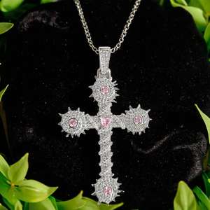 Venta al por mayor de fábrica: Nuevo conjunto de joyería de collar con cadena cubana y colgante de letra de moda, estilo HipHop Iced Out de alta calidad, ideal como regalo de Año Nuevo. - Product Image 1