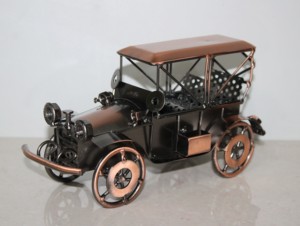 NIRMALA HANDICRAFTS Handcrafted Modern Metal Jeep <b>Model</b> <b>Car</b> Sculpture | Antique Copper Finish Rectangle Iron Home Decor Tabletop - Product Image 2