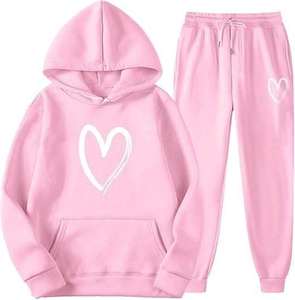 Fabricante de chándales para mujer que ofrece conjuntos de sudadera con capucha y pantalones de chándal de dos piezas al por mayor con logotipo personalizado, hechos con materiales de alta calidad. - Product Image 3