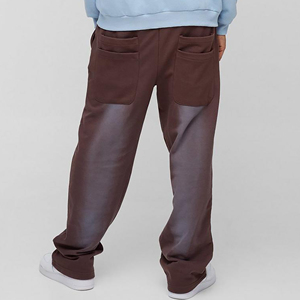 Pantalones Jogger Personalizados de Estilo Urbano para Hombre, de Felpa Francesa Gruesa con Parches, de Pierna Ancha, Holgados, Oversize, con Lavado Ácido, Ecológicos - Product Image 6