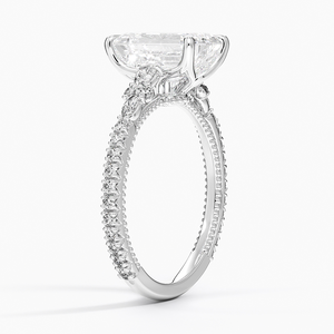 Bague en argent sterling 925 pour femme avec diamant moissanite taille émeraude en forme de croix, cadeau de fiançailles - Product Image 6