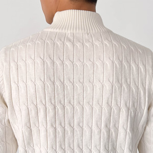 High Quality <b>Long</b> Sleeve Half Zipper Stand Collar Sweater Solid Color Casual <b>Men's</b> Sweater Winter Wear - Product Image 5