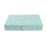 Jeu de Backgammon de Luxe en Cuir PU de Haute Qualité avec Design Pliable, Écologique, Taille Personnalisable et Style Bleecker Street