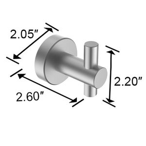 Set di 4 Ganci da Parete Grigio Canna di Fucile Stile Moderno con Viti per Ingresso, Armadio Scarpe, Guardaroba, Bagno, Camera da Letto, Mobili e Ferramenta - Product Image 5