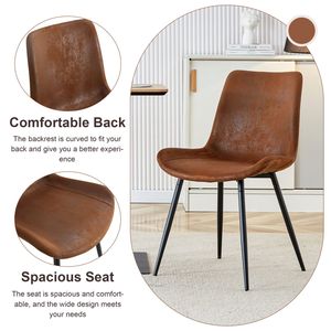 59-71 Inch Expandable Dining <b>Table</b> with Comfortable <b>Brown</b> Fabric Chairs 8-Piece Set Paired with Dining Room Technology - Product Image 4