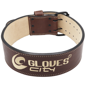 Customizable Double Prong Waist Support Unisex Adjustable Leather Power <b>Belt</b> for <b>Weight</b> Lifting Straight GLOVES City - Product Image 1