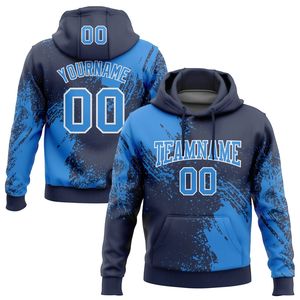 Sudadera con Capucha Personalizada para Hombre, con Estampado por Sublimación de Pinceladas, Nombre y Número, Ropa Deportiva, Poliéster, Corte Casual, Estilo Otoñal - Product Image 2