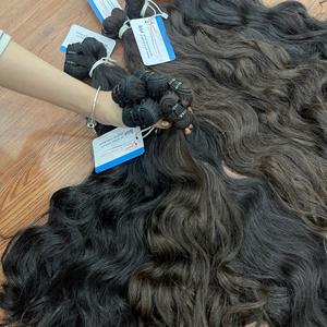 Fournisseur de Cheveux Naturels : Mèches Ondulées Naturelles Double Drawn, Couleur Noir Naturel - Product Image 3