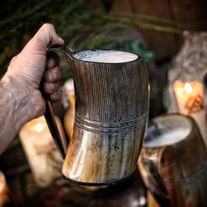 Exquisite Handcrafted Buffalo Horn <b>Mug</b> Genuine Material Rustic Design Smooth Texture Elegant Decorative Collection Item - Product Image 4