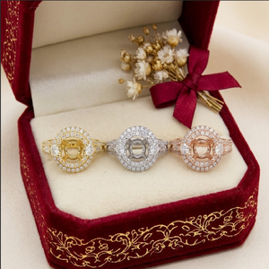 Bague semi-montée classique en or blanc 18 carats de haute qualité avec diamant véritable taille brillant rond pour femme – Idéale pour les fêtes, mariages et fiançailles – Offre exceptionnelle - Product Image 5