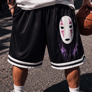 กางเกงบาสเก็ตบอลตาข่ายผู้ชายโลโก้แบบกำหนดเอง ไม่มีลายกราฟิก สตรีทแวร์ กางเกงกีฬาออกกำลังกาย ขายส่ง - Product Image 4