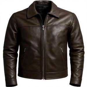 Premium Quality PU Full Sleeves Casual Plain Dyed Eco-Friendly Professional Hot Sale <b>Men</b> Breathable Motorcycle Jacket <b>Turtleneck</b> - Product Image 1