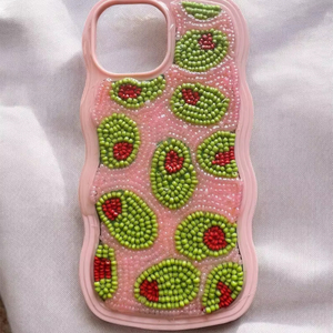 Sangle de téléphone perlée faite à la main, sangle de sac de luxe en perles transparentes pour femme, idéale pour les jours de match - Product Image 1