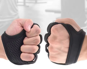 Gants de fitness unisexes noirs sans doigts avec paume en mesh respirant pour l'entraînement en salle de sport - Product Image 6