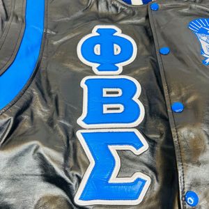 Phi Beta Sigma All Leather Letterman Jacket for Men Premium Quality Comfortable Fit Greek Fraternity Apparel Varsity Outerwear - Product Image 5