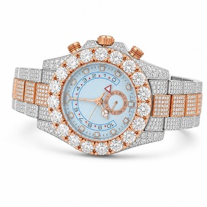 Luxury Women's Stainless Steel Diamond Watch Analog Quartz <b>Chronograph</b> Bracelet Round Case - Product Image 4