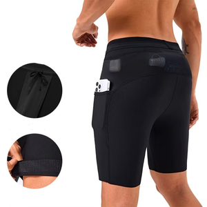 Custom Quick Dry Men Compression Gym Shorts Men <b>Knee</b> Length Running Tights with Pocket Sport Athletic Workout Yoga Shorts - Product Image 6