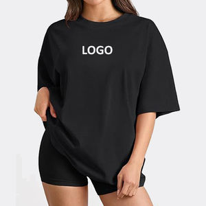 Camisetas de Manga Corta con Cuello Redondo y Logotipo para Mujer, 100% Algodón, Ajustadas, Transpirables, de Verano, de Alta Calidad, Venta al Por Mayor - Product Image 1