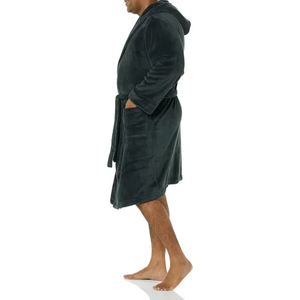 Peignoir pour homme sexy en coton 100% de haute qualité - Couleur et logo personnalisables, options combinées super absorbantes et respirantes - Product Image 5