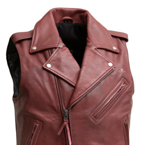 Gilet en cuir véritable pour homme, style motard, pour adultes, personnalisable, vente en gros, OEM, veste sans manches, vintage, haut de gamme, décontractée, vêtement d'extérieur 2026 - Product Image 3