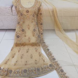 2022 Venta caliente pakistaní indio trabajo hecho a mano gasa Salwar Kameez traje vestido de novia para ocasiones especiales de verano - Product Image 1