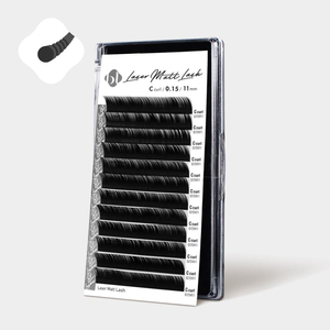 [Private Label] Premium Korea PBT Laser Mink Matt Lash Wholesale (C,D Curl ) (8-15mm Mix) Individual Soft Eyelash - Product Image 1