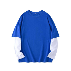 เสื้อยืดแขนยาวทรงโอเวอร์ไซส์สองชั้นสไตล์วินเทจคุณภาพสูง พิมพ์ลายดิจิทัล ผ้าฝ้าย 100% สำหรับทุกเพศ ผลิตในประเทศปากีสถาน - Product Image 6