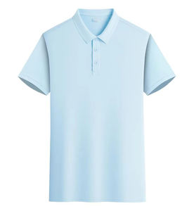 Camisa Formal de Jersey Sólido Personalizada al por Mayor OEM ODM para Hombre, Ropa de Golf de Manga Corta Transpirable de Algodón Premium - Product Image 4