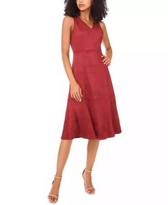Robe midi sans manches col V cousue pour femmes | Vince Camuto - Product Image 1