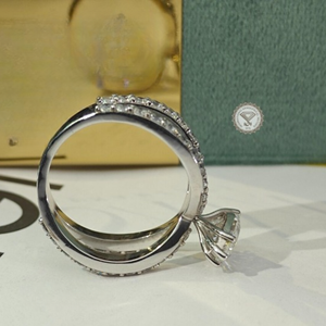 Anillo de Diamante Cultivado en Laboratorio con Corte Pera de 3.40 Quilates, Oro Blanco de 14k con Baño de Rodio, Clásico para Compromiso y Boda, Gran Venta - Product Image 2