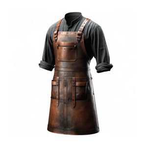 Stylish <b>Leather</b> <b>Apron</b> for Barbers and Tattoo Artists Heat-Resistant <b>Leather</b> <b>Apron</b> for Welding and Metalwork - Product Image 3
