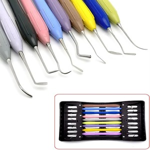 Juego de Espátulas Dentales de Doble Punta de Acero Inoxidable para Resina, Espátula de Resina Compuesta con Mango de Silicona - Product Image 2