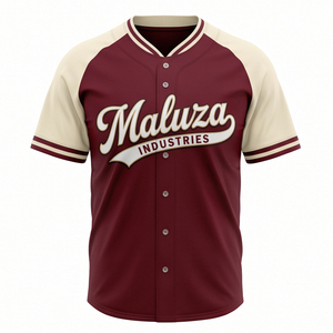 Camiseta de Béisbol Personalizada de Alta Calidad con Letras y Botones Frontales, Camisa Deportiva Casual de Secado Rápido, Malla Anti-UV UPF 50 para Softbol de Equipo - Product Image 1