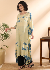High Quality Designer Rayon <b>Kaftan</b> Tie Dyed <b>Summer</b> Daily Wear Regular Fit Sweetheart neck at Best Price by Supplier - Product Image 2