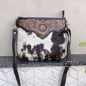 2026 New Cowhide Leather Handbag Hand Tooled Carving Leather Sling <b>Bag</b> Gypsy <b>Boho</b> Handmade Western Stylish Multi Uses <b>Bags</b> - Product Image 1