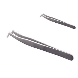 แหนบปลายผมไฟเบอร์สำหรับขนตาสีชมพูสีทองแหนบปลายแบบมืออาชีพสินค้าใหม่ - Product Image 1