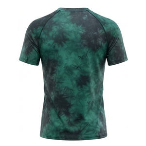 Camiseta Deportiva de Compresión de Manga Corta con Estampado Tie-Dye para Hombre, Cuello Redondo, Corte Ajustado, Secado Rápido, Tejido de Poliéster, Largo Regular - Product Image 2