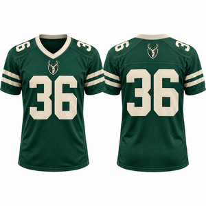 Maillot de football américain en gros, facile d'entretien, manches courtes, tissu polyester, pour séances d'entraînement, tenue de joueur, fabricant textile - Product Image 2