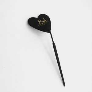 Black Powder Coated Color Heart Shape Eyelash <b>Mirror</b> And Handle Diamond Grip Lash <b>Mirror</b> Customized - Product Image 3