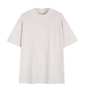Camiseta Extra Grande para Hombre |   Camiseta con cuello simulado y hombros caídos |   Camiseta Casual Lisa con Estampado DTG y Puff Personalizado - Product Image 3